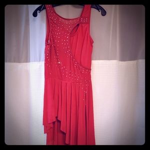 Red dance costume